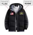 Custom Flag & Name with  Badge 1  Designed Thick Fashion Jackets For Cheap