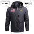 Custom Flag & Name with  Badge 3  Designed Thin Stylish Jackets Supply