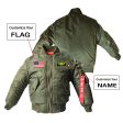 Custom Flag & Name with  Special Badge  Children Bomber Jackets For Cheap