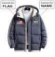 Custom Flag & Name with  Badge 2  Designed Thick Fashion Jackets Online