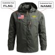 Custom Flag & Name with  Badge 3  Designed Thin Stylish Jackets Supply