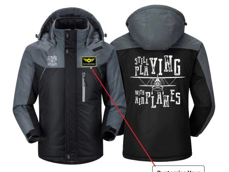 Still Playing With Airplanes Designed Thick Winter Jackets on Sale