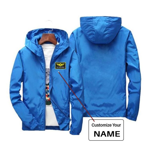 Custom Name with  Special Badge  Designed Windbreaker Jackets For Discount