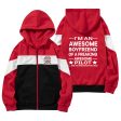 I am an Awesome Series Boyfriend Designed Colourful Zipped Hoodies Cheap