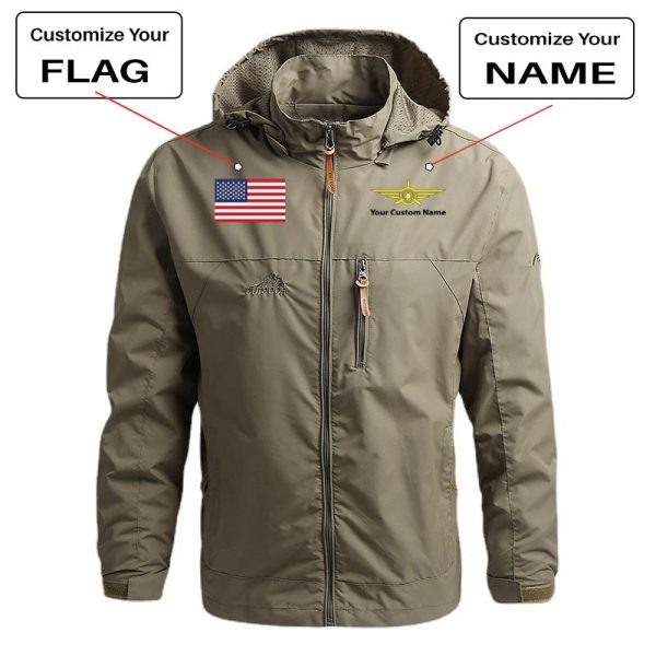 Custom Flag & Name with  Badge 3  Designed Thin Stylish Jackets Supply