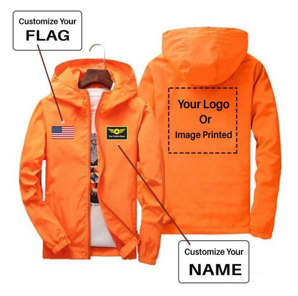 Custom Flag & Name & LOGO Designed Windbreaker Jackets Fashion