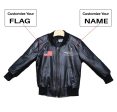 Custom Flag & Name with  US Air Force & Star  Children Leather Jackets Online Hot Sale