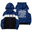 I am an Awesome Series Boyfriend Designed Colourful Zipped Hoodies Cheap