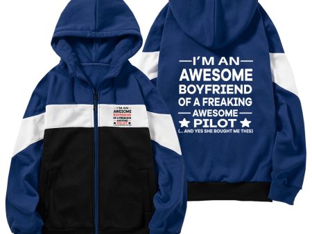 I am an Awesome Series Boyfriend Designed Colourful Zipped Hoodies Cheap