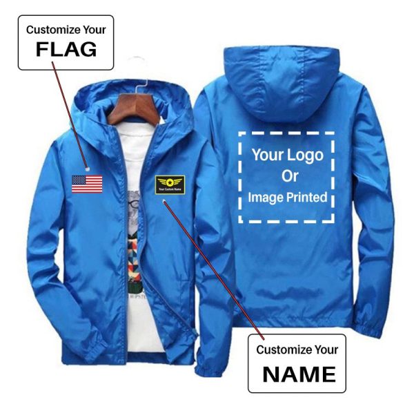 Custom Flag & Name & LOGO Designed Windbreaker Jackets Fashion