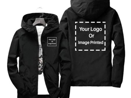 Custom 2 LOGOS Designed Windbreaker Jackets For Discount