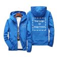 Custom 2 LOGOS Designed Windbreaker Jackets For Discount