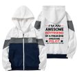 I am an Awesome Series Boyfriend Designed Colourful Zipped Hoodies Cheap