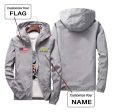 Custom Flag & Name with  Badge 2  Designed Windbreaker Jackets Sale