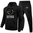 Speed Is Life Designed Hoodies & Sweatpants Set Sale